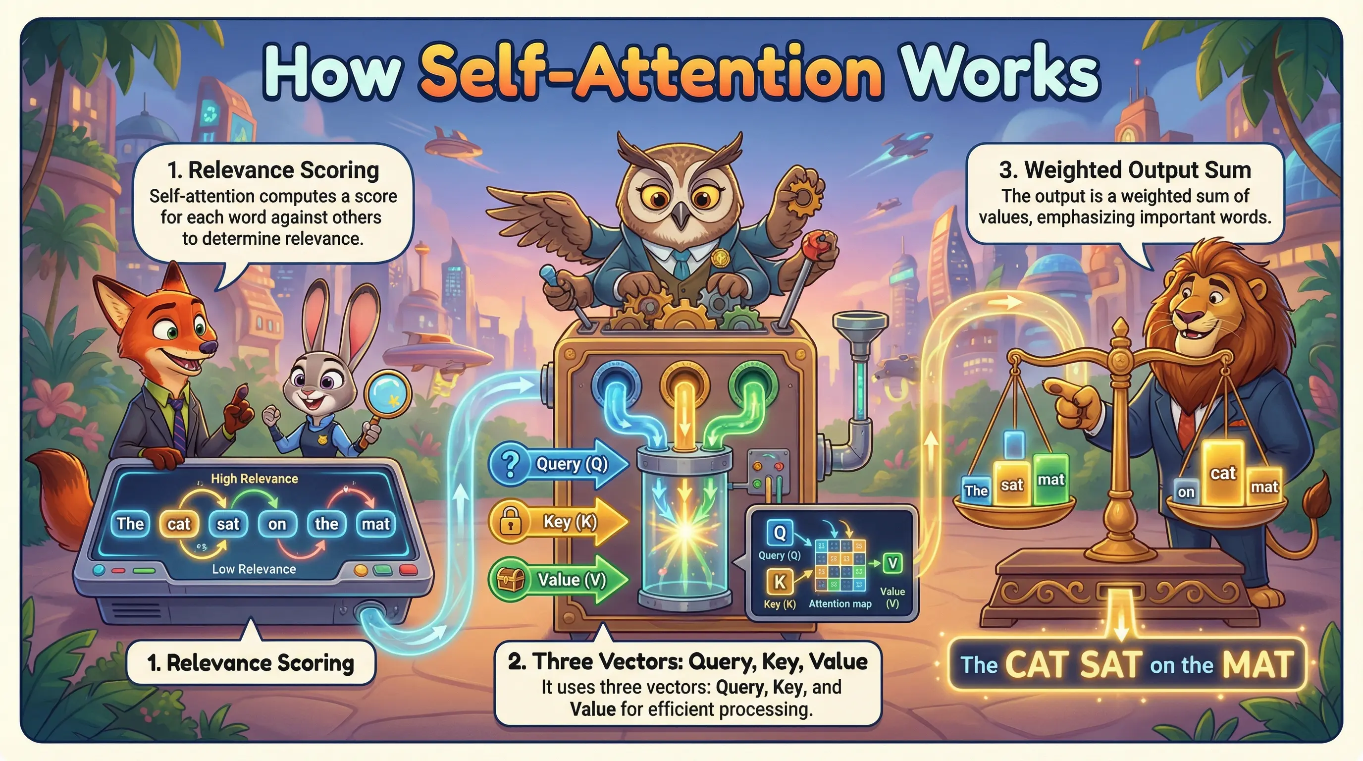 Zootopia-themed AI presentation slide